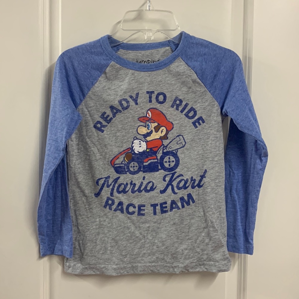 Mario Kart Long Sleeve Baseball T-shirt